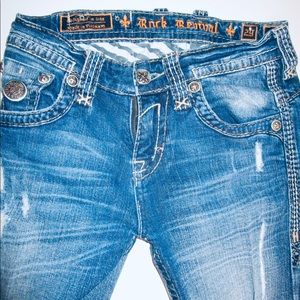 Men’s Buckle Rock Revival Stressed Jeans